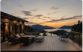 Tilbygg og terrasse